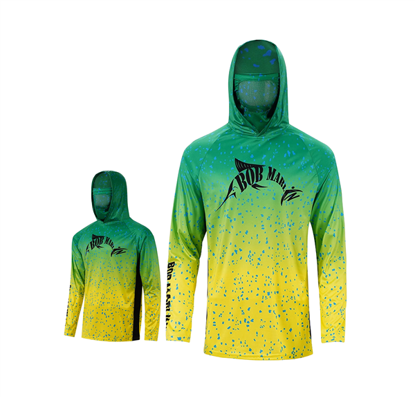 Suéter de Hombre con Capucha y Máscara Bob Marlin Mahi - UV UPF 50+