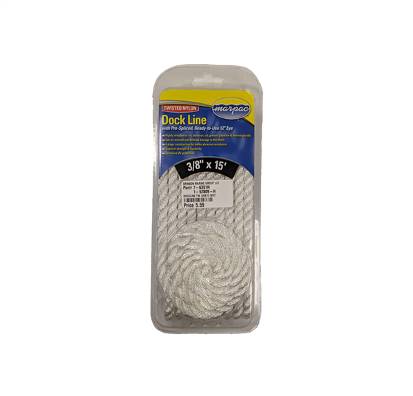 Marpac Twisted Nylon Dock Line 3/8'' Rope 