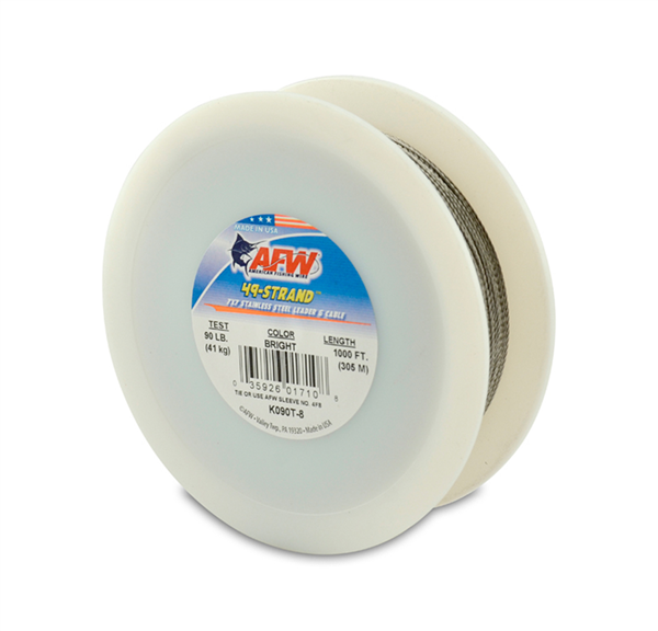 Cable Leader Afw 49-Strand 90 libras 7x7 S.S. Bright