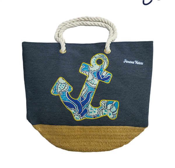 Totebag Panama Waters de Cuerda de Lona Pesada / BB109