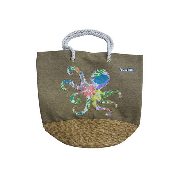 Totebag Panama Waters de Cuerda de Lona Pesada / BB109