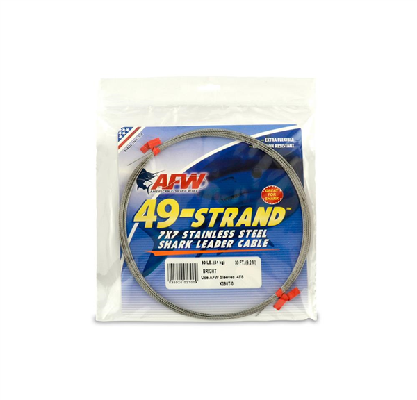 Cable Leader Afw 49-Strand 90 libras 7x7 S.S. Bright