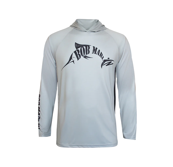 Suéter de Hombre con Capucha Bob Marlin BM Grey - UV UPF 50+