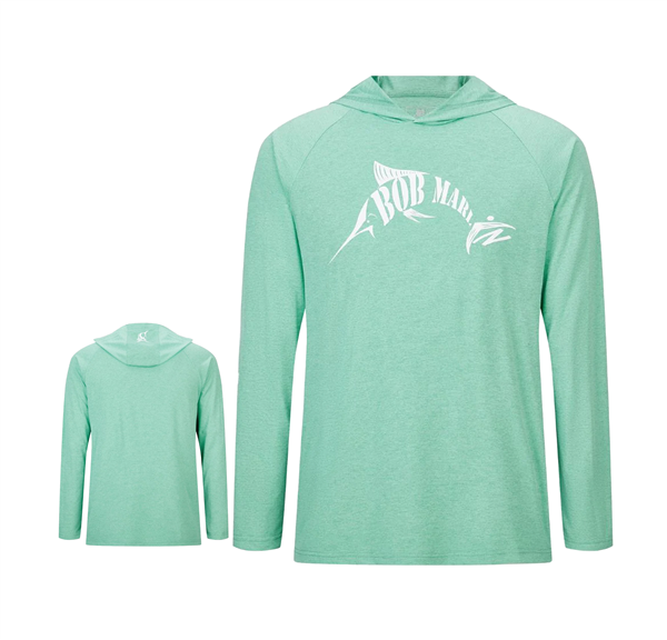 Suéter de Hombre con Capucha Bob Marlin Jade Green - UV UPF 50+