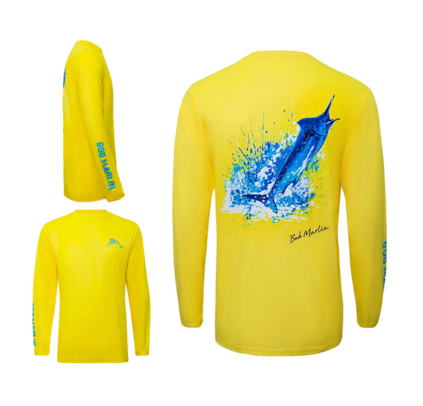 Suéter de Hombre Bob Marlin Ocean Marlin Yellow - UV UPF 50+