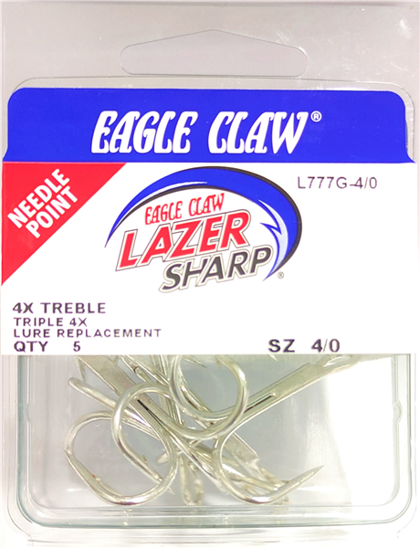 Anzuelo Eagle Claw Triple 4X Lazer