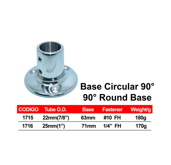 Base de Capota Panama East Circular 90°