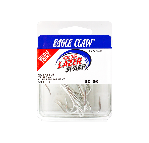 Anzuelo Eagle Claw Triple 4X Lazer