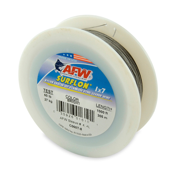 AFW SURFLON Filo Inox Rivestito Nero 90 Libbre Test NUOVO - Foto 10