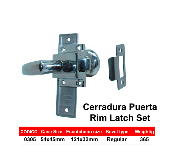 Cerradura Panama East Puerta Rim Latch Set