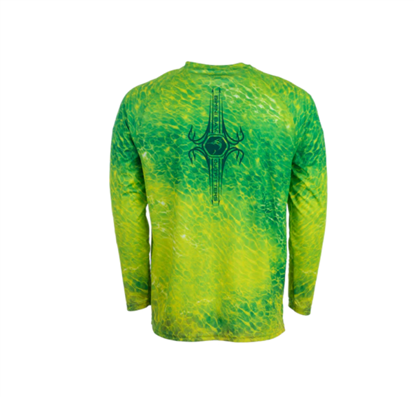 Men's Bimini Bay Long Sleeve Sweater Deep Sea Camo UPF50+ 