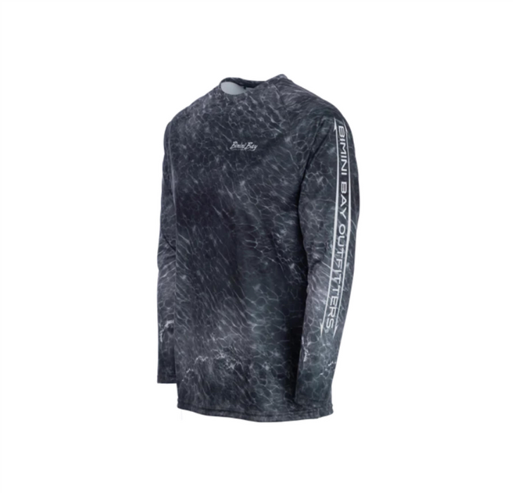 Men's Bimini Bay Long Sleeve Sweater Deep Sea Camo UPF50+ 