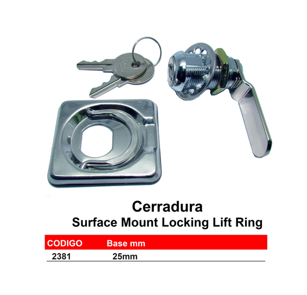 Cerradura Panama East Surface Mount  Locking Lift Ring